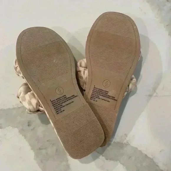 Universal Thread Meg Knotted Slide Sandals Almond Brown Women’s Size 6 - Picture 6 of 6